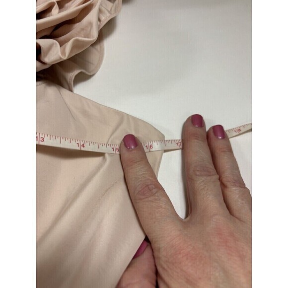 Pearl Georgina Chapman of Marchesa One Shoulder Dress Pink Peach 10 Rosettes - Picture 5 of 13